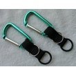 Tools & Hardware : (2) Water Bottle Holders W/ Green Aluminum Carabiner Attachments