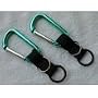 (2) Water Bottle Holders W/ Green Aluminum Carabiner Attachments
