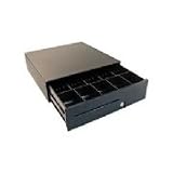 T554-BL1616-K7 Series 100 Cash Drawer Adjustable Media Slot, 554 USBPRO II Interface, 16 Inch x 16 Inch - Black