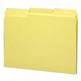 Smead 12943 Smead File Folders, 1/3 Cut, Top Tab, Letter, Yellow, 100/Box