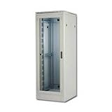 DIGITUS Netzwerkschrank 48,3cm 19Zoll 26HE grau 6/10 H1310mmxB600mmxT1000mm mit Glastuer inkl. 28xMontageschrauben-Set bis 500KG