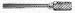 1/4 Head, 1/8 Shank Single Cut Carbide Burr Shape SA-51