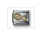 Tennis Racquet No Color Classic Gold, Italian Charm by Nomination Charms