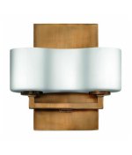 11zRIaaVNYL Hinkley Lighting 5062BR A La Mode 2 Light Wall Sconce in Brushed Bronze with Etched Opal glass Reviews
