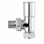 ASP Towel Warmer Modern Radiator Valve Angled CP Chrome 10914 (Pair)