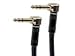 Monoprice Premier Series 1/4 Inch (TRS) Right Angle Male to Right Angle Male 16AWG Cable Cord - 3 Feet- Black (Gold Plated)
