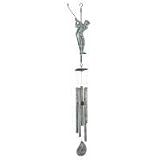 Copper Windchime GOLFER Golf SCULPTURE Blue Verdi Patina Finish by Good Directions WIND CHIME