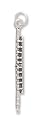Sterling Silver Charm 1.375 in long Flute