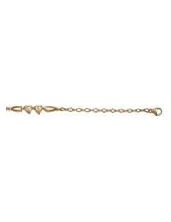 14K Yellow Gold .08 Ct Tw Diamond Heart Bracelet