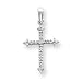 14k White Gold Diamond Cross Pendant