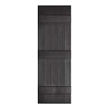 Mid-America 17.5 x 65 Black J5 Board-N-Batten Vinyl Exterior Shutters (Pair)