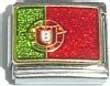 Clearly Charming Portugal Flag Italian Charm Bracelet Link