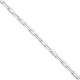 Sterling Silver 3.25mm Fancy Link Chain Necklace - 30 Inch - Lobster Claw