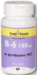 Vitamin B-6 100 mg 60 tabs ( as Pyridoxine HCl ) Thompson