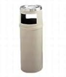 IMAGE OF Rubbermaid Ash/Trash Classic Container without doors - 15 Gallon - Beige