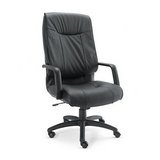 Stratus Series Leather High Back Swivel/Tilt Chair, Black AELST41LS10B