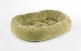 Bowsers Donut Dog Bed "Diamond Microvelvet Collection" (Size=Large,Color=Celery)