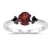 0.22 Cts Black & White Diamond,1.25 Cts Garnet title=