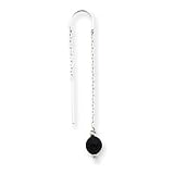 Sterling Silver Onyx Threader Earrings - Pair