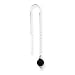 Sterling Silver Onyx Threader Earrings - Pair