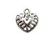 Bali Style pewter heart charms (12x12mm, pack of 10 pcs)
