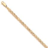 14k 8 Inch Diamond-cut Fancy Scrolled Bracelet
