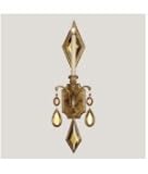 Fine Art Lamps 728750-1 Encased Gems 1 Light Wall Sconce in Silver with Amethyst-Tourmaline-Aquamarine-Clear Diamond crystal