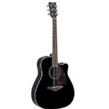 Yamaha FGX720SC Black Acoustic Guitar - Yamaha FGX720SCBL