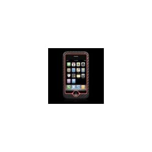 XGear Nitrous Oxide - Bottom Loading Carbon Case for iPhone & iPhone 3G/3Gs. Black Color/Red trim.