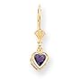 14k 5mm Heart Amethyst earring XLB109AM