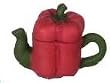 Dollhouse Miniature Red Bell Pepper Teapot