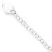 Sterling Silver Heart Charm Childs Bracelet - 6 inch