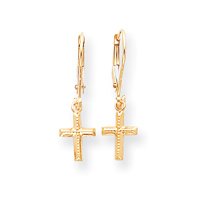 Sardelli - 14k Children's Cross Dangle Earrings