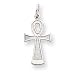 14k White Gold Ankh Cross Pendant