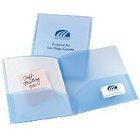Avery Title Pocket Two-Pocket Folders, Light Blue, Pack of 4, (47818)