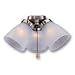 Triple Flute Frost Light Kit Antique Brass