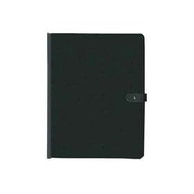 Prat Pampa Spiral Bound Presentation Book with Ten Landscape 8.5x11 Polyester Archival Sheet Protectors, Cover Color: Black