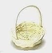 Dollhouse Miniature White Round Fruit Basket