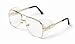 Crews 61110 Engineer Aviator Shape 58-mm Safety Glasses with Gold Frame and Clear Lens, 1-Pair