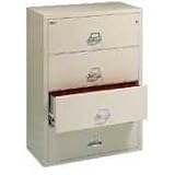 Insulated Four Drawer Lateral File, 31 1/8' Wide, Letter/Legal, Parchment (FIR43122CPA)