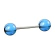 Stainless Steel with UV Blue Barbell - Star Sold as a Pair