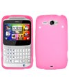 Pink Soft Silicon Skin Case Cover for HTC ChaCha Status