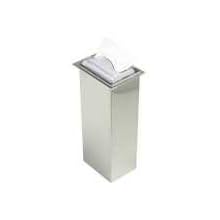 San Jamar H2005 Stainless Steel In-Counter Fullfold Control Napkin Dispenser, 750 Plus Capacity, 7" Width x 19-5/8" Height x 5-1/2" Depth, Clear/Satin Stainless
