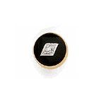 14K Gold Diamond and Onyx Tie Tack