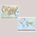 American Map 621705 Hammond full-color rolled paper u.s. and world political map set, 50w x 38h