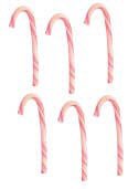 Dollhouse Miniature Set of 6 Red & White Candy Canes
