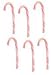 Dollhouse Miniature Set of 6 Red & White Candy Canes