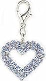 Sweetheart Jeweled Rhinestone Blue Tranquility Heart Pet Collar Charm