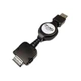 Ziplinq Retractable Treo 600 Charge and Synch Cable - 30 Inch - Black