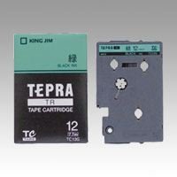 【クリックで詳細表示】KING JIM テープカートリッジ カラーラベル TC12G